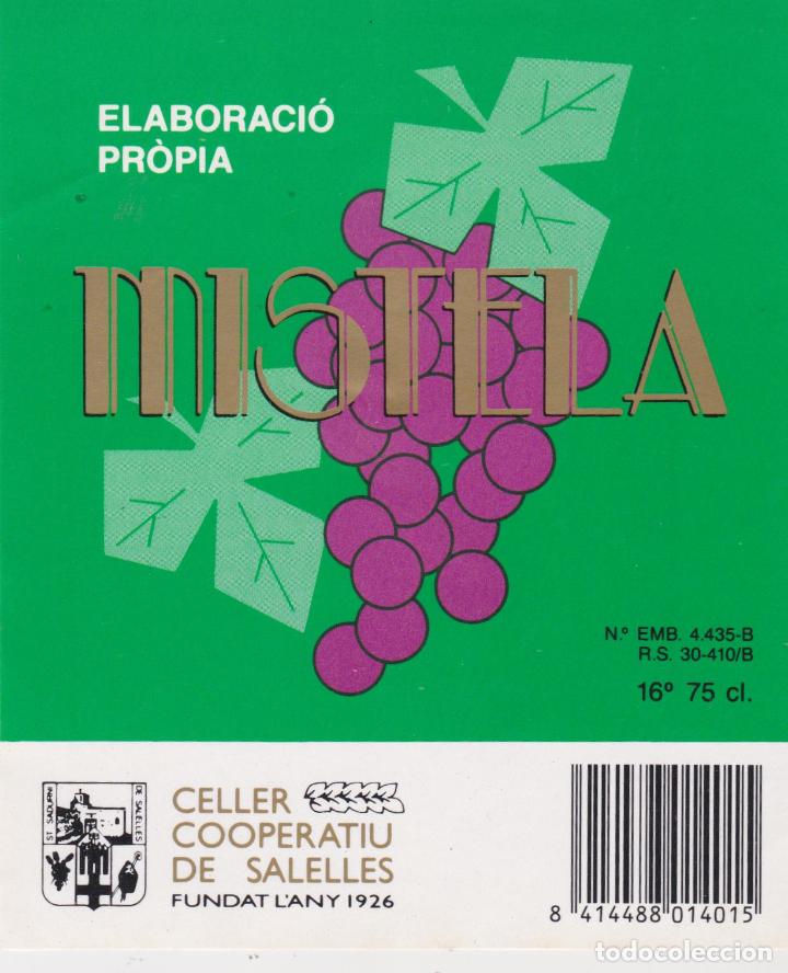 Etiquetas antiguas: ETIQUETA DE VINO MISTELA &ndash; CELLER COOPERATIU DE SALELLES