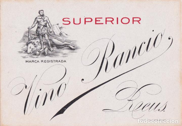 Etiquetas antiguas: ETIQUETA VINO RANCIO SUPERIOR &ndash; REUS