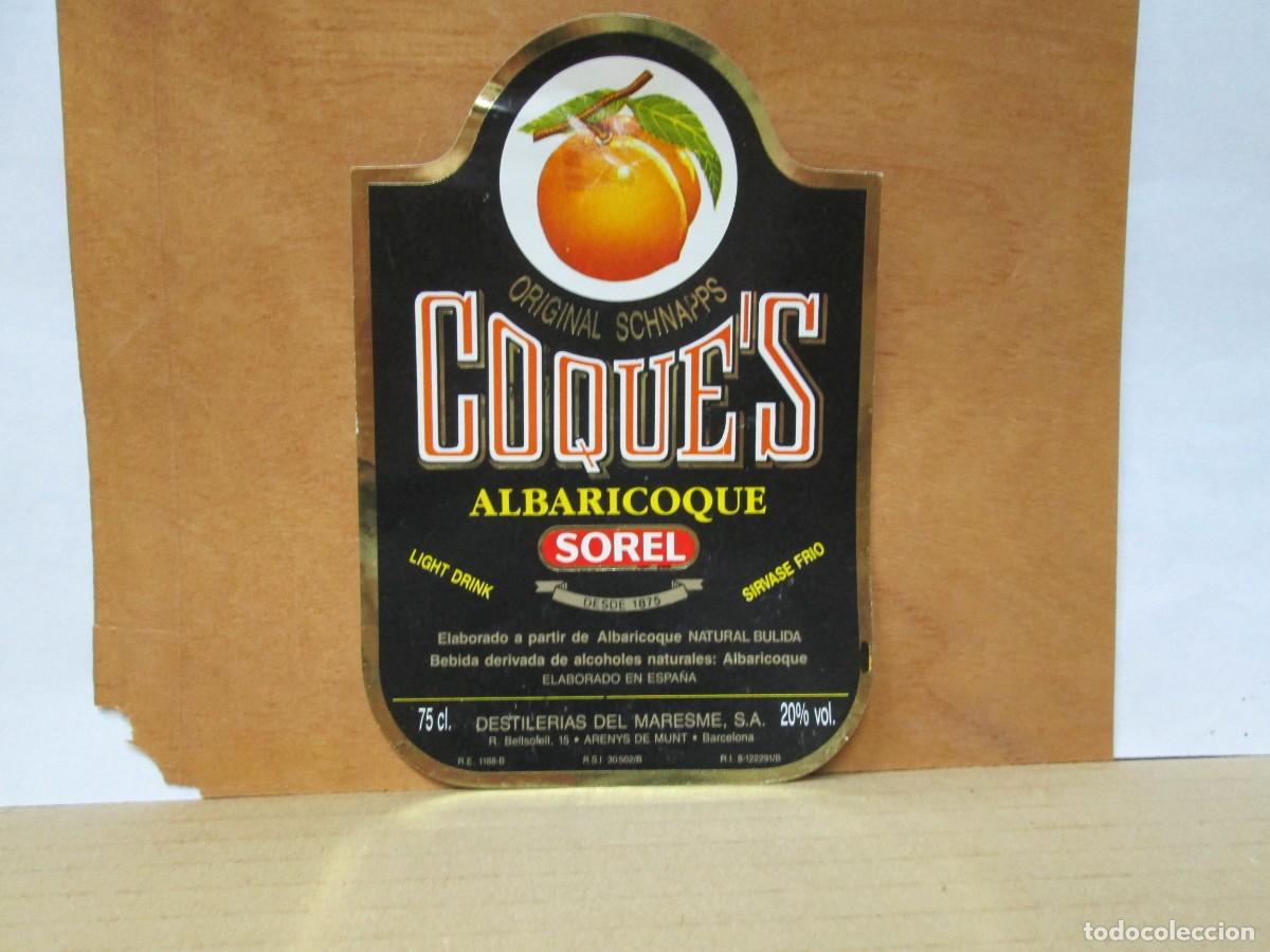 Alte Etiketten: ANTIGUA ETIQUETA, COQUES ALBARICOQUE SOREL