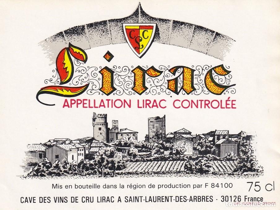 Old Labels: Lirac - Cave des vins de cru Lirac / Saint-Laurent-des-Arbres - France