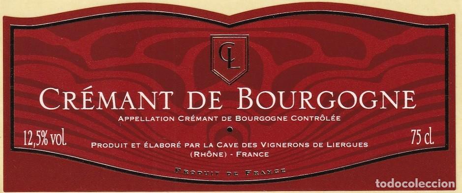 Old Labels: Cr&eacute;mant de Bourgogne - La Cave des Vignerons de Liergues / Rh&ocirc;ne - France