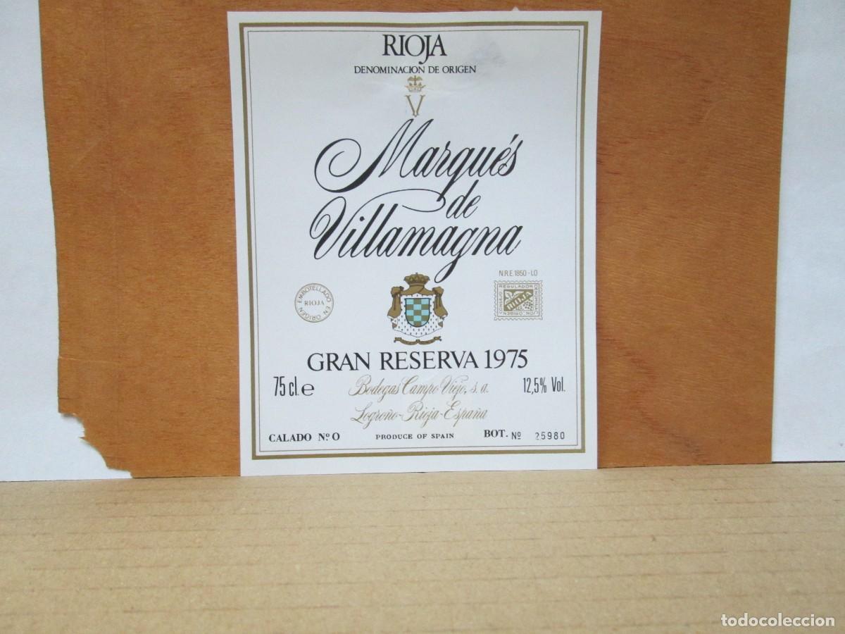Old Labels: ANTIGUA ETIQUETA, VINO MARQUES DE VILLAMAGNA