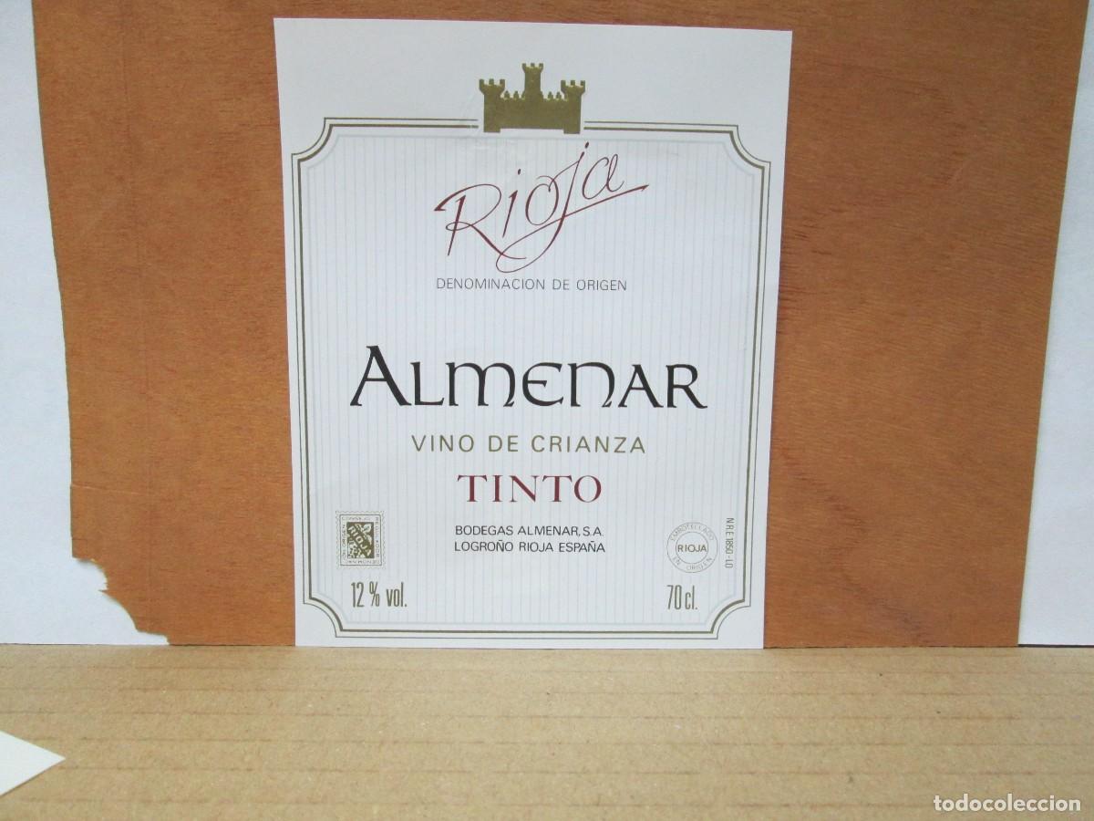 Etiquetas antigas: ANTIGUA ETIQUETA, VINO ALMENAR VIEJO CRIANZA TINTO