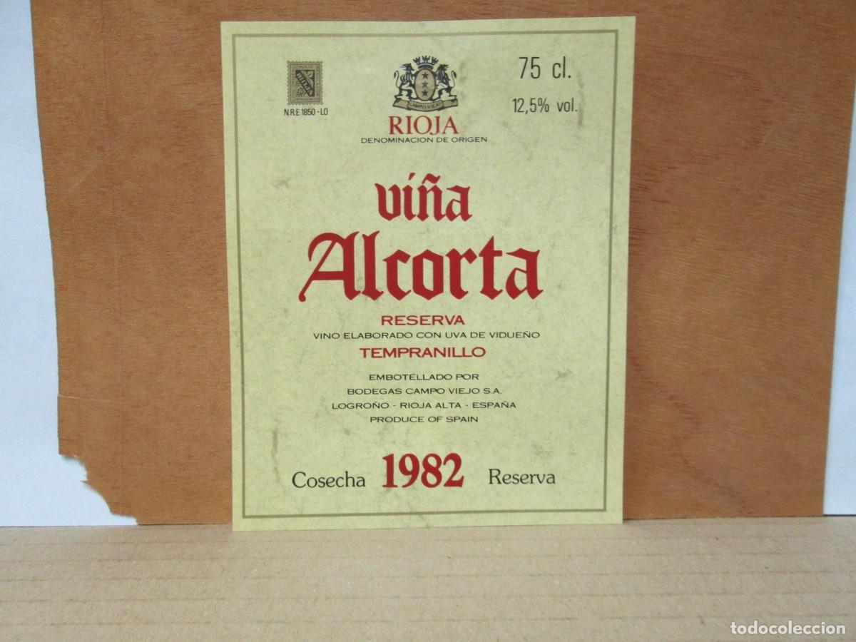 Etiquetas antigas: ANTIGUA ETIQUETA, VI&Ntilde;A ALCORTA RESERVA 1982