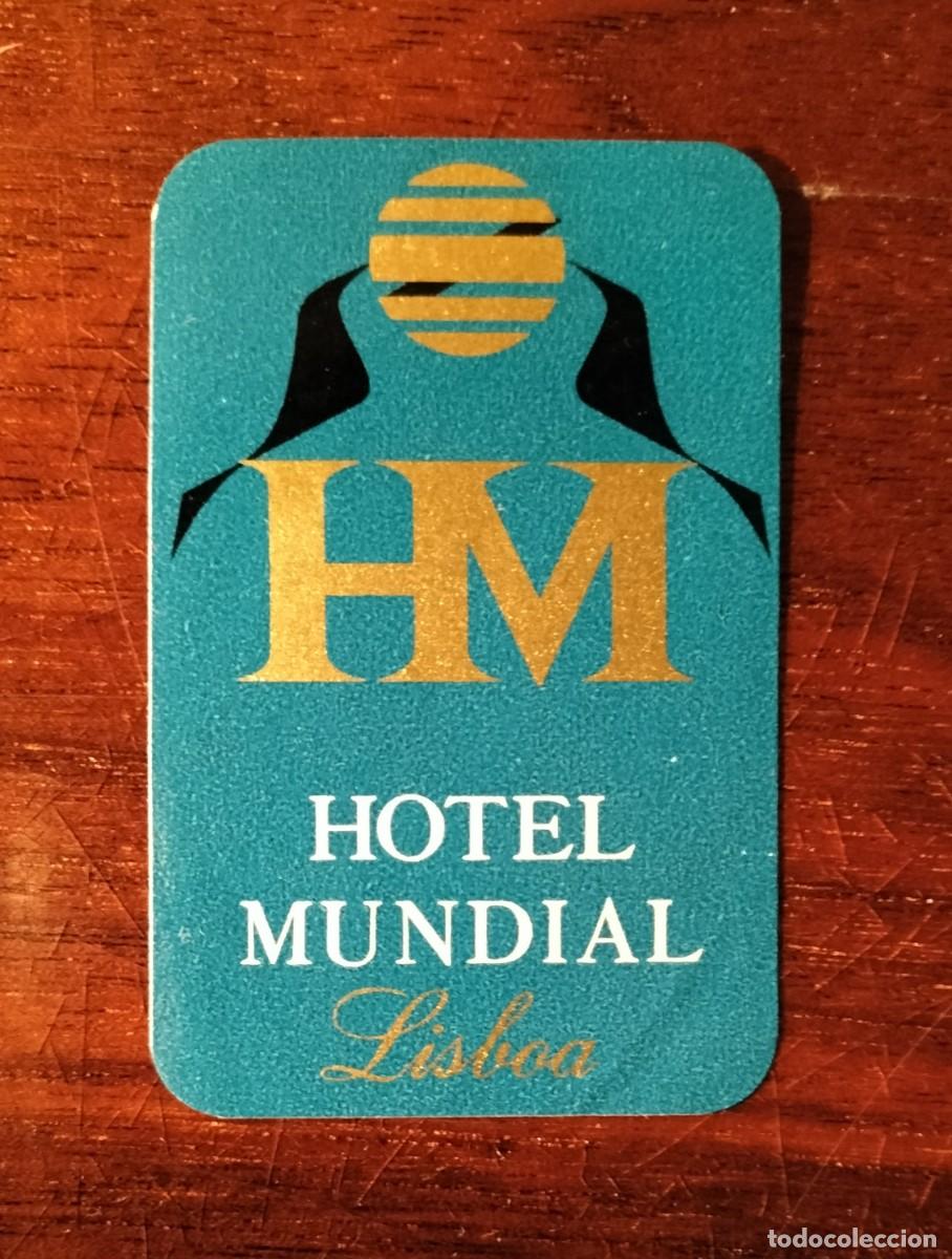 Etiquetas antiguas: ANTIGUA ETIQUETA DE EQUIPAJE DEL HOTEL MUNDIAL, LISBOA (PORTUGAL)