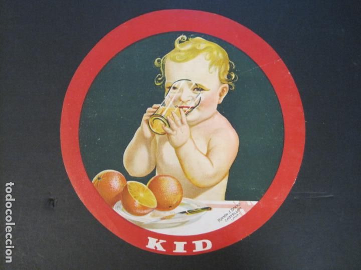 Alte Etiketten: NARANJAS KID-ETIQUETA GRANDE-CARTEL PUBLICIDAD-VER FOTOS-(V-24.322)