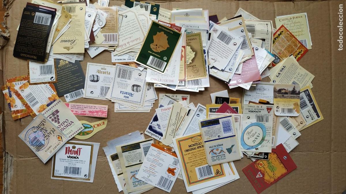 Etiquetas antiguas: LOTE ETIQUETAS POSTERIORES DE VINO (MAS DE 300 o 400) VER DESCRIPCION