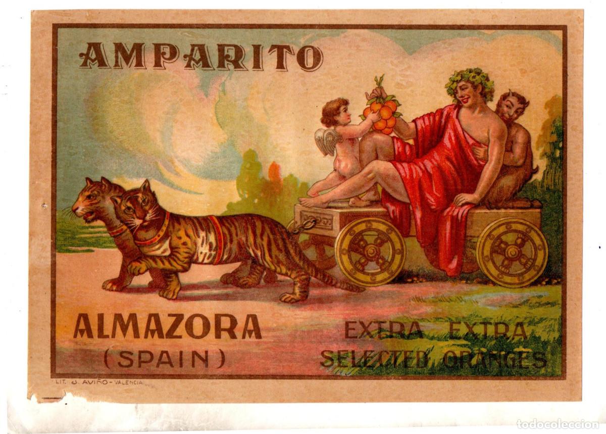 Etichette antiche: lote 5 etiquetas carteles diferentes de naranjas joaquin artero de almazora