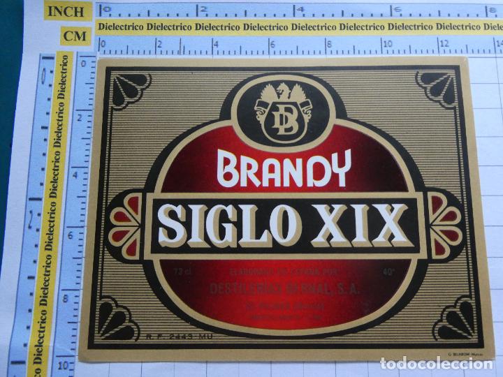 Old Labels: ETIQUETA DE BEBIDAS. VINO LICORES. EL PALMAR MURCIA BRANDY SIGLO XIX. 94