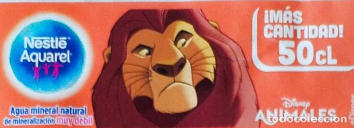 Etiquetas antiguas: ETIQUETA AGUA AQUAREL - ANIMALES DISNEY - EL REY LEON - MUFASA