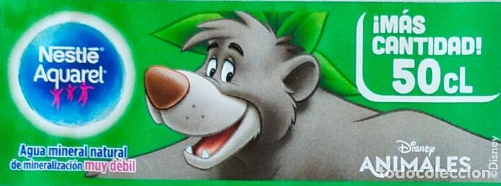 Etiquetas antiguas: ETIQUETA AGUA AQUAREL - ANIMALES DISNEY - EL LIBRO DE LA SELVA - BALOO