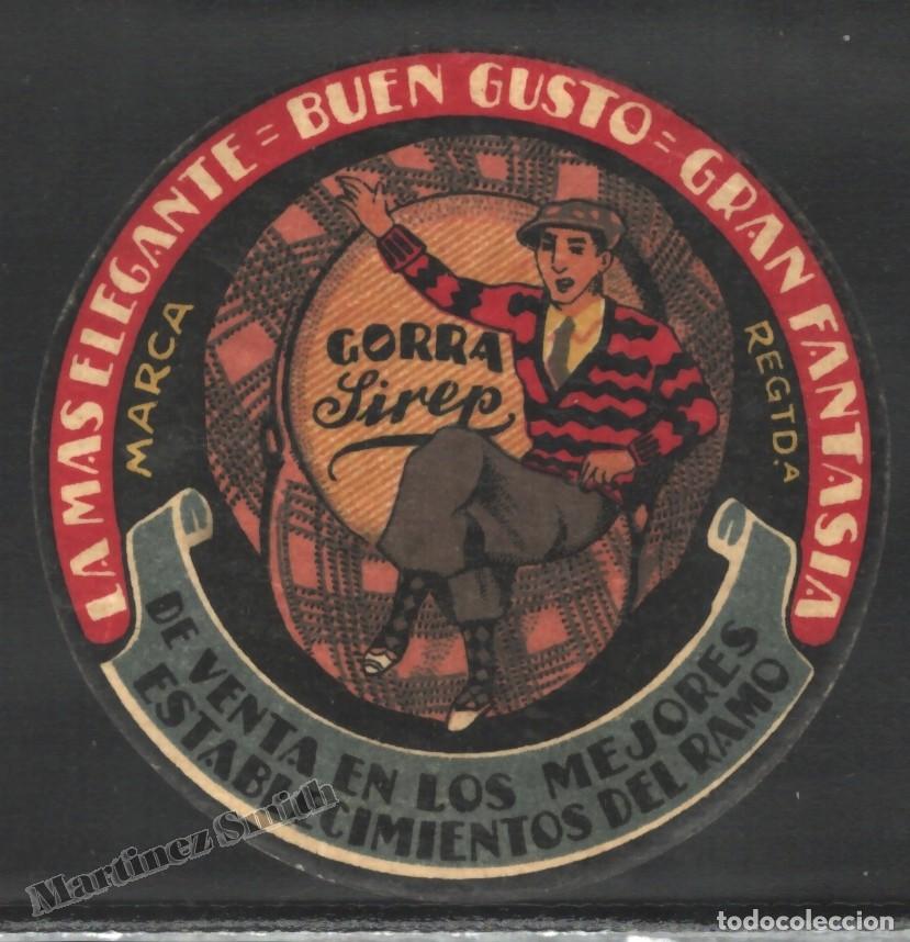 Old Labels: Etiqueta Circular Gorra Sirep de Venta en los Establecimientos del Ramo - 6,5 cm di&aacute;metro #LJM23