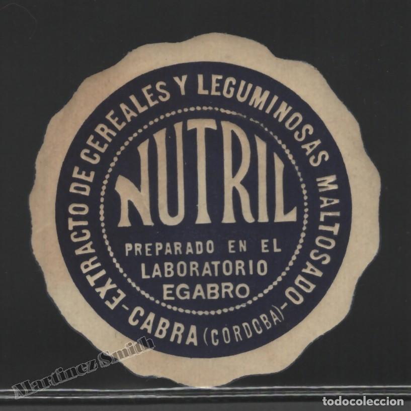 Old Labels: Etiqueta Circular Nutril Preparado en Laboratorio Egabro - Cabra C&oacute;rdoba - 6 cm - #LJM23