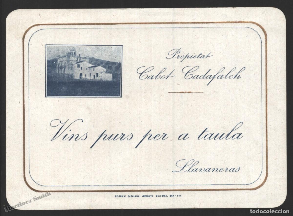 Old Labels: Etiqueta Vins purs per a Taula - Cabot Cadafalch Llavaneras - 14,7 x 10,3 cm - #LJM23