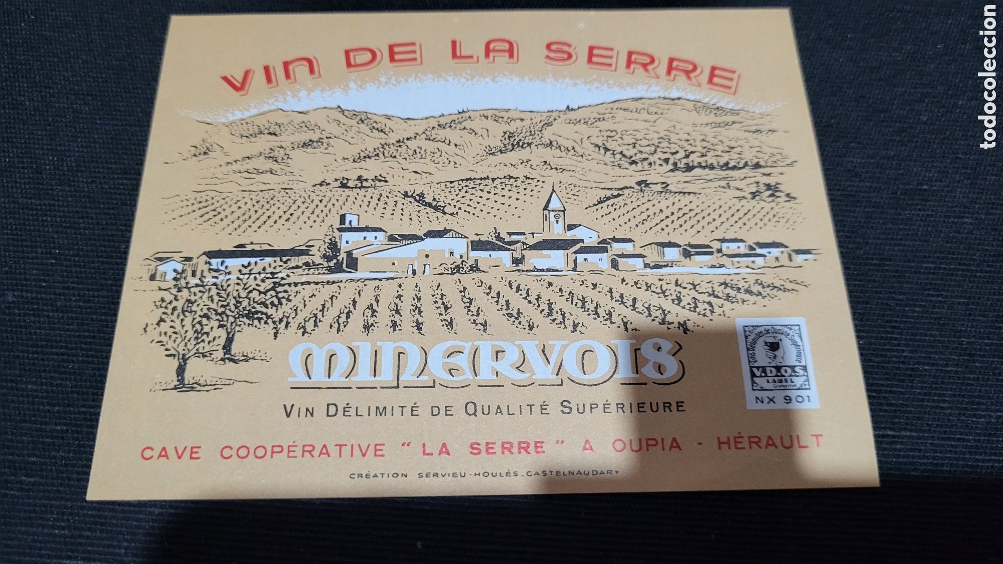Etiquetas antiguas: Etiqueta vino Minervois