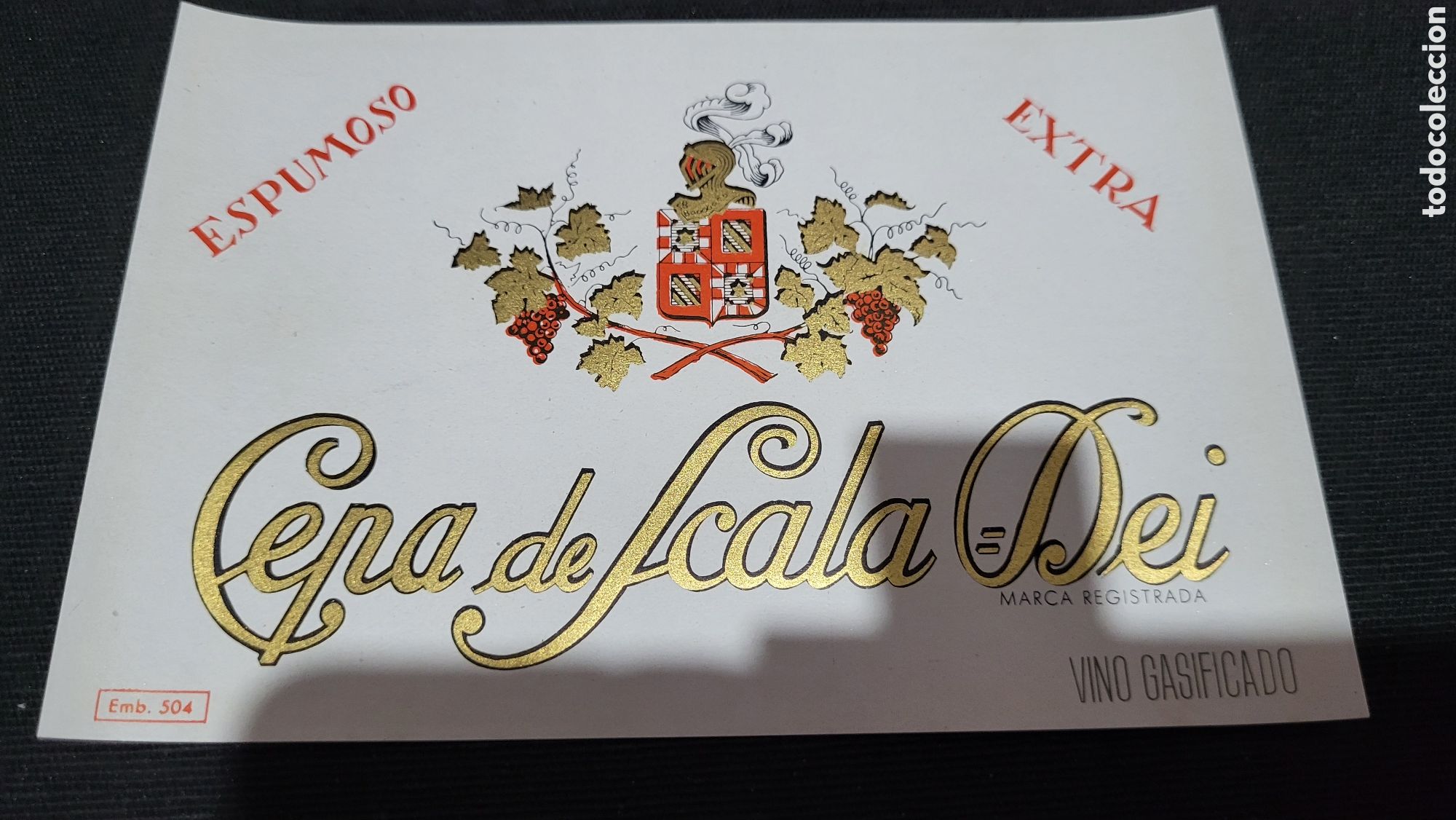 Etiquetas antiguas: Etiqueta vino Espumoso