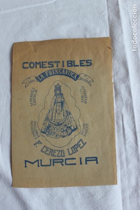 Etiquetas antiguas: COMESTIBLES LA FUENSANTICA F. CEREZO LOPEZ MURCIA N&ordm; 2