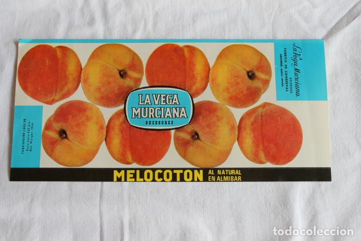 Etiquetas antiguas: ETIQUETA MELOCOTON EN ALMIBAR LA VEGA MURCIANA ARCHENA SUCESORES