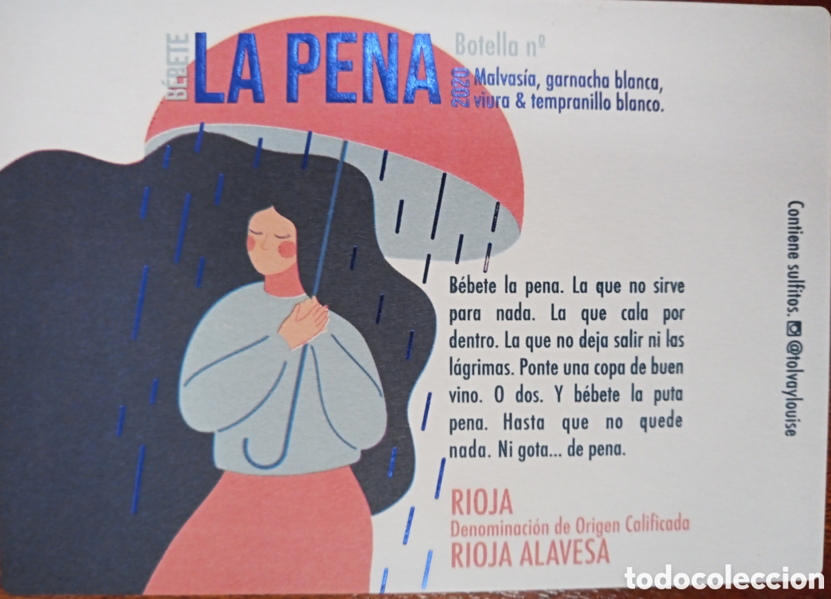 Etiquetas antiguas: ETIQUETA LA PENA. VINO