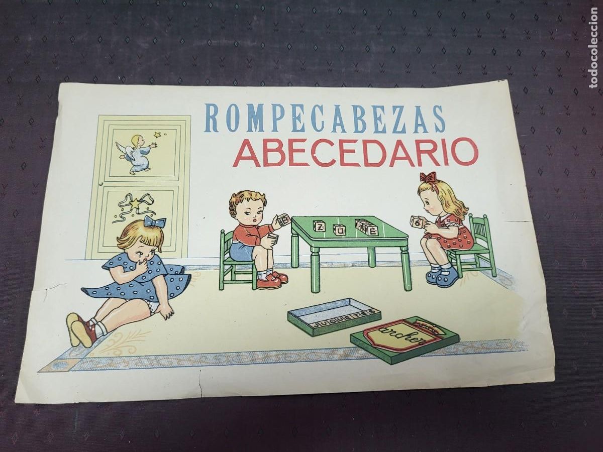 Old Labels: ANTIGUA ETIQUETA JUEGOS ORCHER ROMPECABEZAS ABECEDARIO