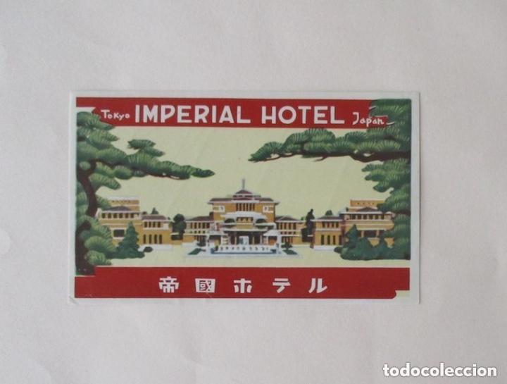 Etiquetas antiguas: ETIQUETA DE HOTEL: HOTEL IMPERIAL TOKYO, JAPON