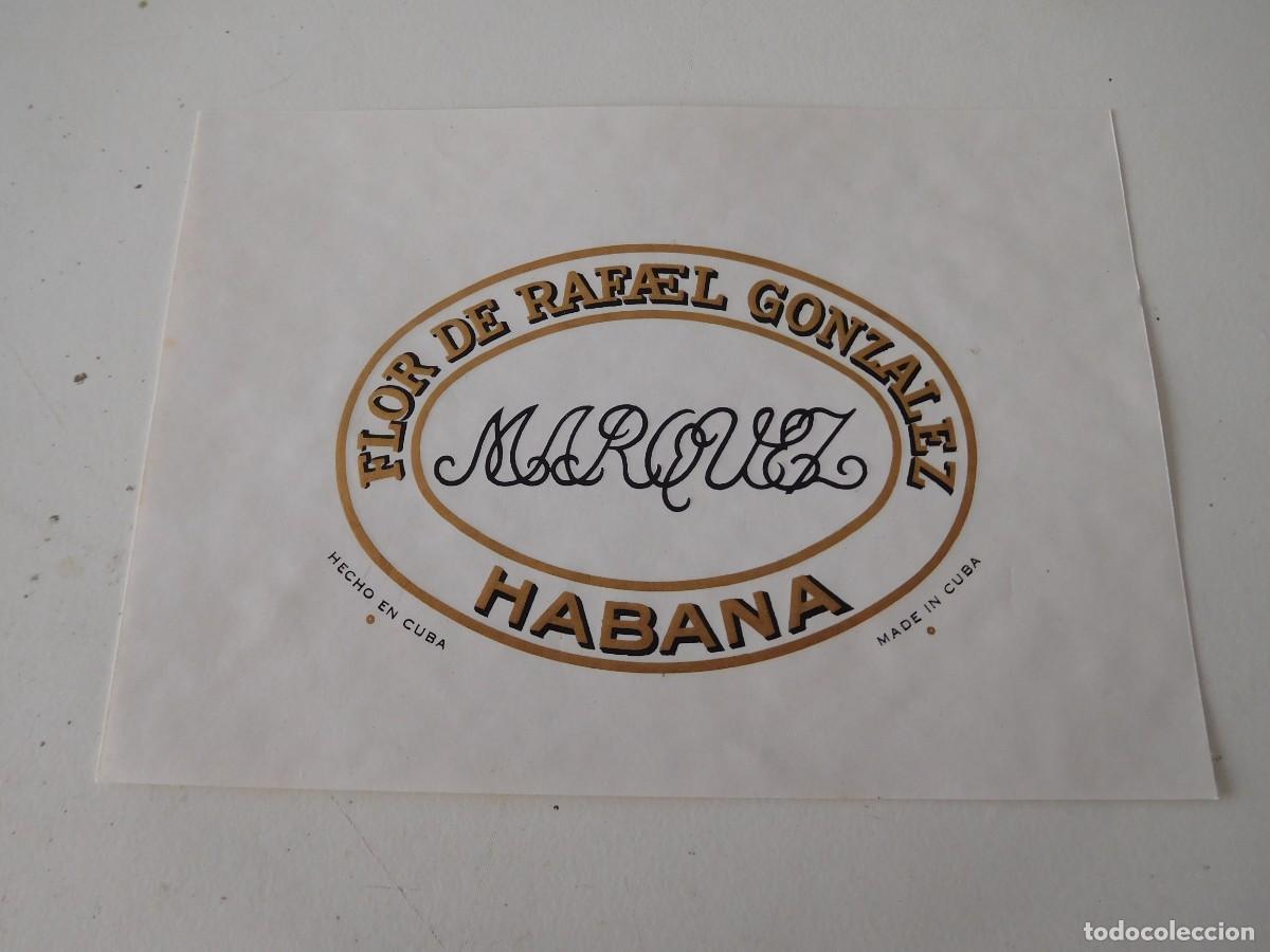 Etiquetas antiguas: Etiqueta de tabaco Flor de Rafael Gonzalez Marquez Habana