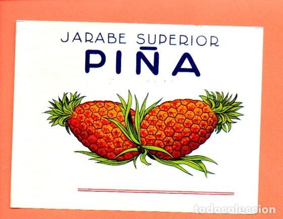 antigua etiqueta original, jarabe superior piña - Compra venta en ...