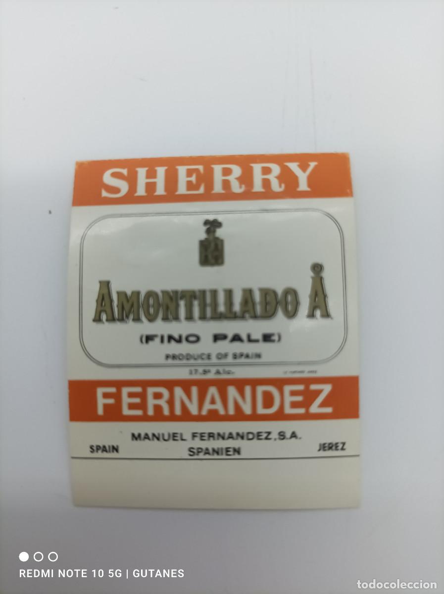 Etiquetas antiguas: ETIQUETA SHERRY AMONTILLADO - Foto 1