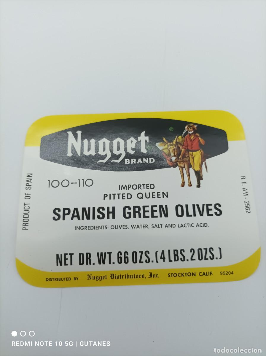 Etiquetas antiguas: ETIQUETA NUGGET BRAND - Foto 1
