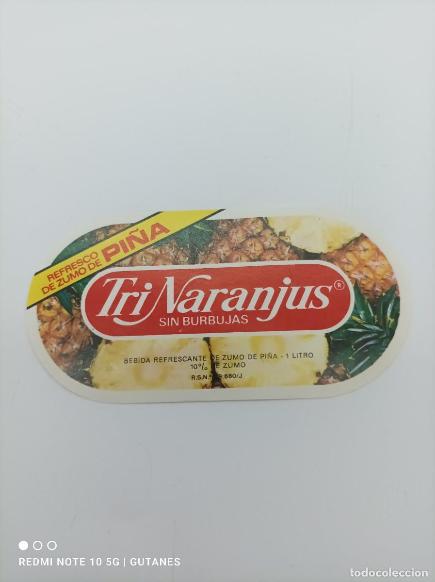 Etiquetas antiguas: ETIQUETA TRI NARANJUS PI&Ntilde;A - Foto 1