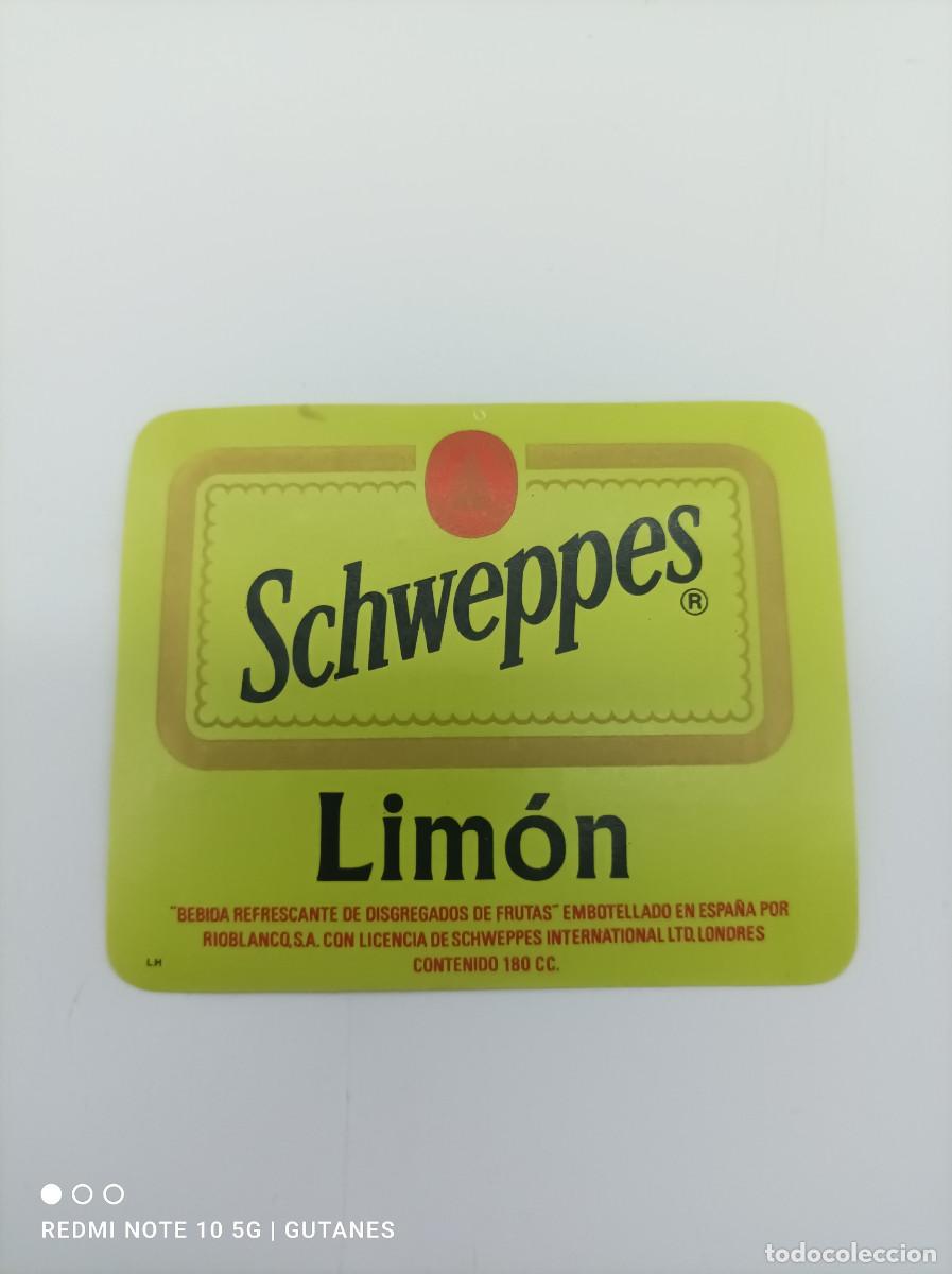 Etiquetas antiguas: ETIQUETA SCHWEPPES LIMON - Foto 1