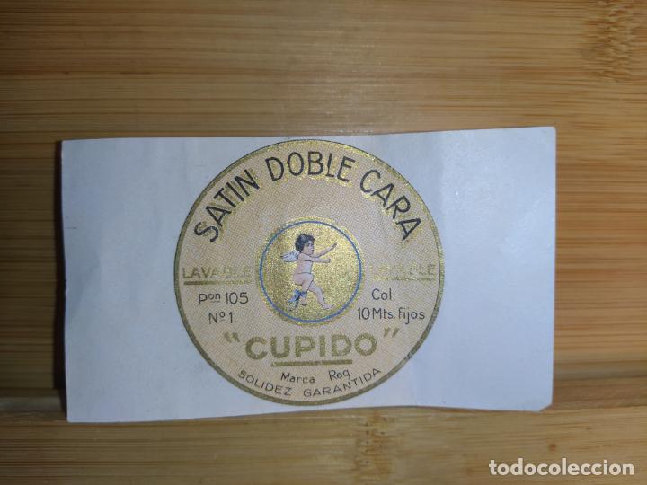 Etiquetas antiguas: SATIN DOBLE CARA CUPIDO-ETIQUETA ANTIGUA-VER FOTOS-(105.269)