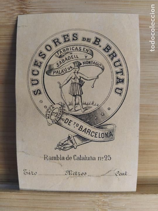 Etiquetas antiguas: SUCESORES DE B. BRUTAU-ETIQUETA ANTIGUA-VER FOTOS-(105.335)