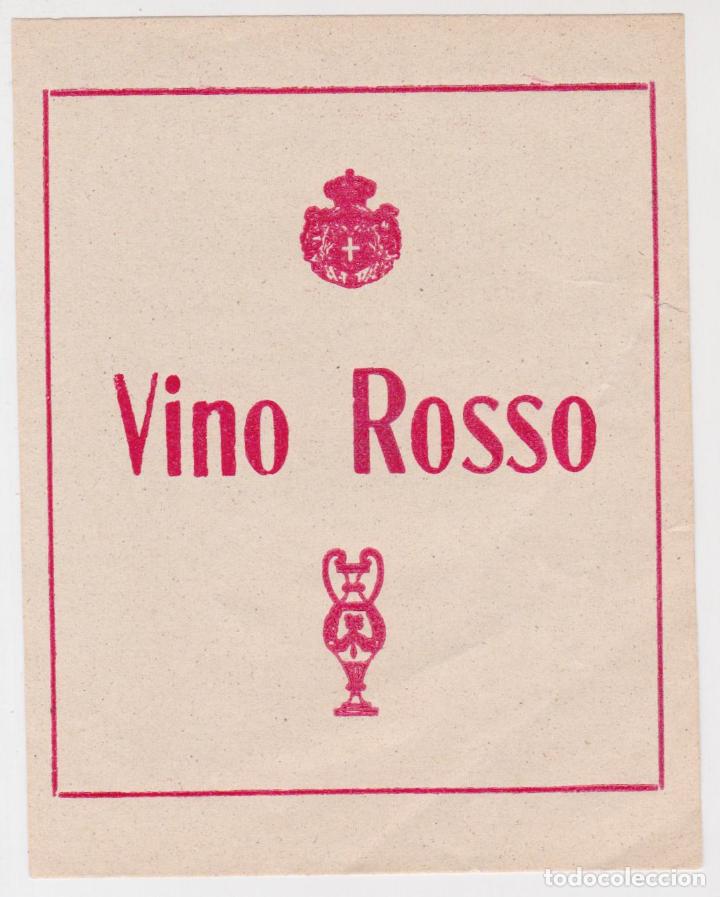 Etiquetas antiguas: ETIQUETA DE VINO ROSSO &ndash; (11X8,7)