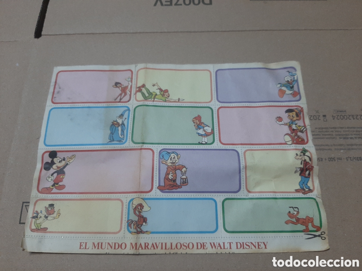 Etiquetas antiguas: EL MUNDO MARAVILLOSO DE WALT DISNEY ETIQUETAS