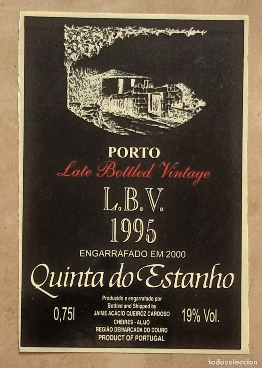 Etiquetas antiguas: ETIQUETA VINO PORTO, LATE BOTTLED VINTAGE L.B.V. 1995 - QUINTA DO ESTANHO