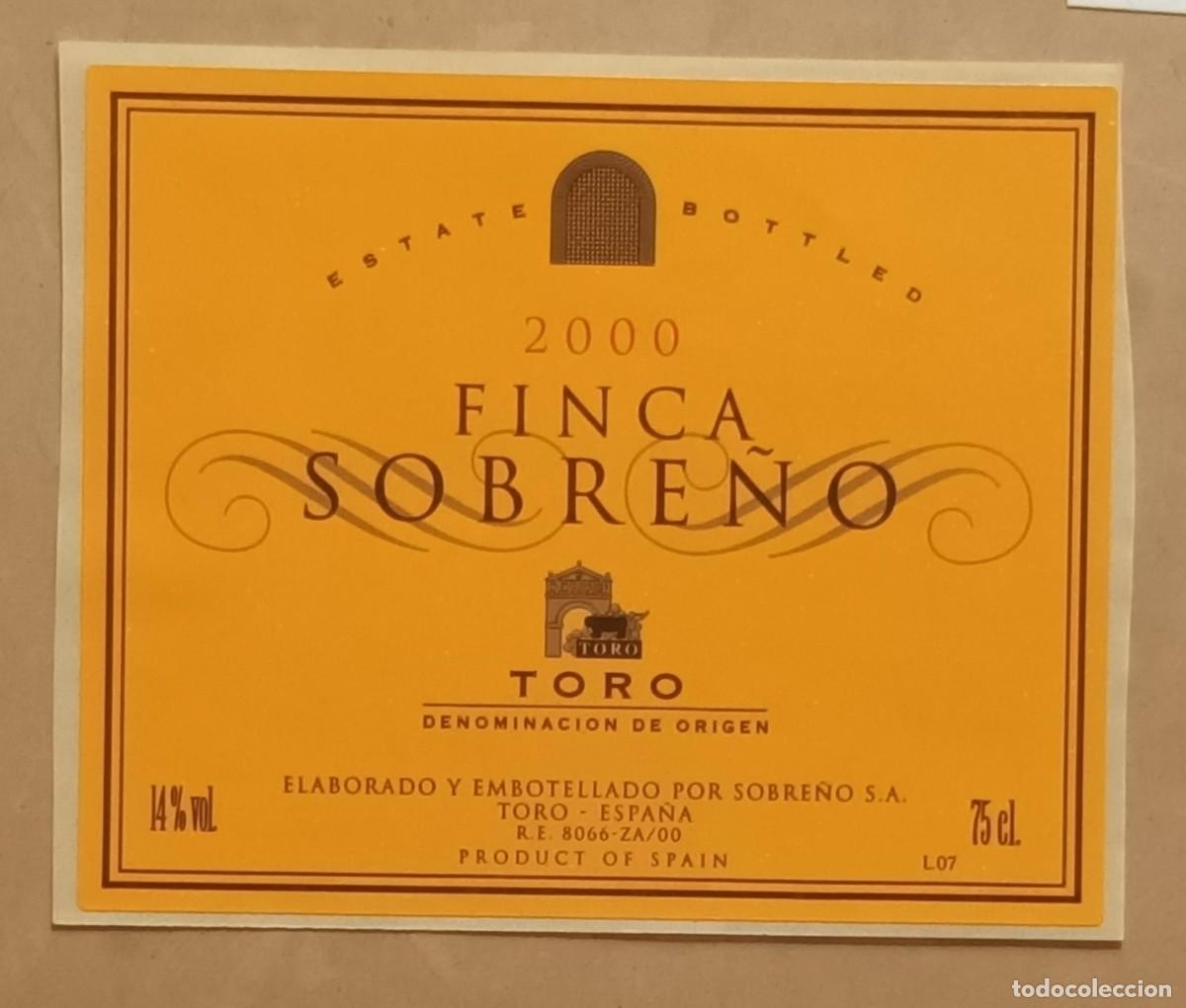 Etiquetas antiguas: ETIQUETA VINO FINCA SOBRE&Ntilde;O, 2000 - TORO