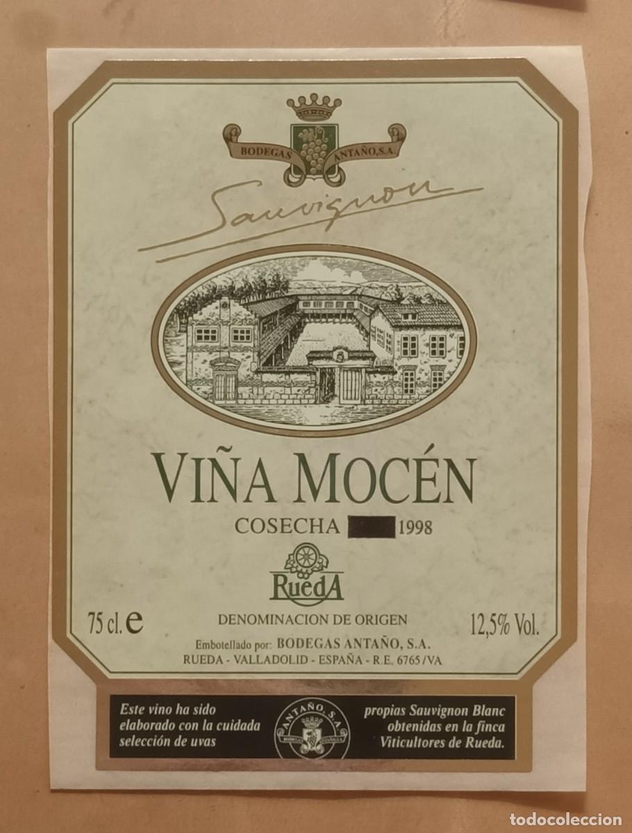 Etiquetas antiguas: ETIQUETA VINO VI&Ntilde;A MOCEN - COSECHA 1998 - SAUVIGNON - RUEDA - BODEGAS ANTA&Ntilde;O