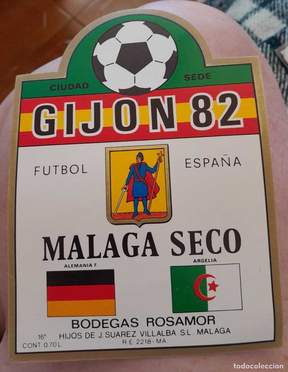 Etiquetas antiguas: -86152 ETIQUETA MALAGA SECO, MUNDIAL DE F&Uacute;TBOL GIJON 1982