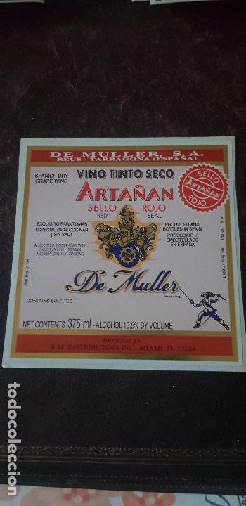 Etiquetas antiguas: ETIQUETA DE VINO DE MULLER