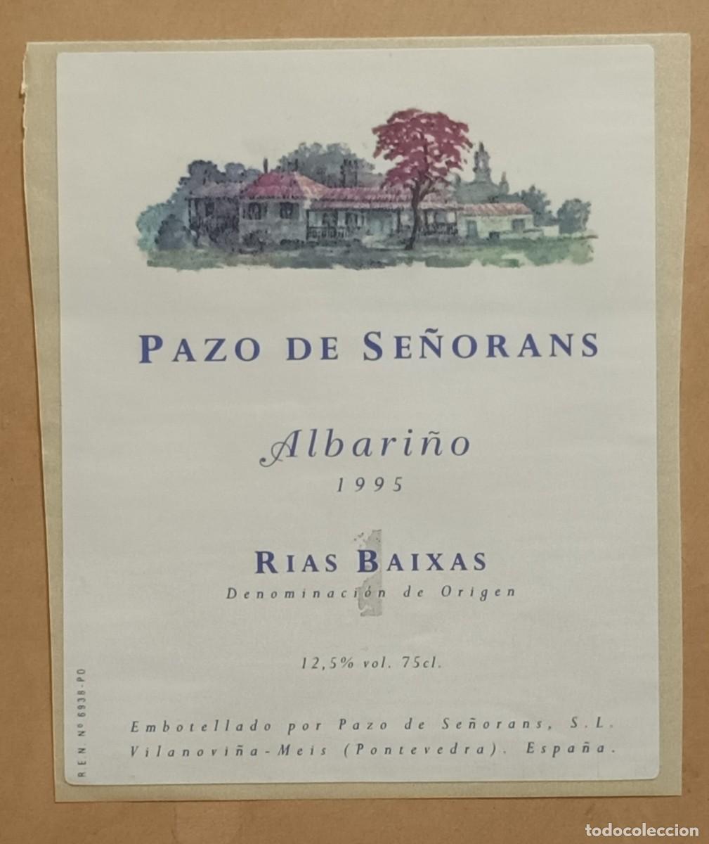 Etiquetas antiguas: ETIQUETA VINO PAZO DE SE&Ntilde;ORANS - ALBARI&Ntilde;O 1995 - RIAS BAIXAS