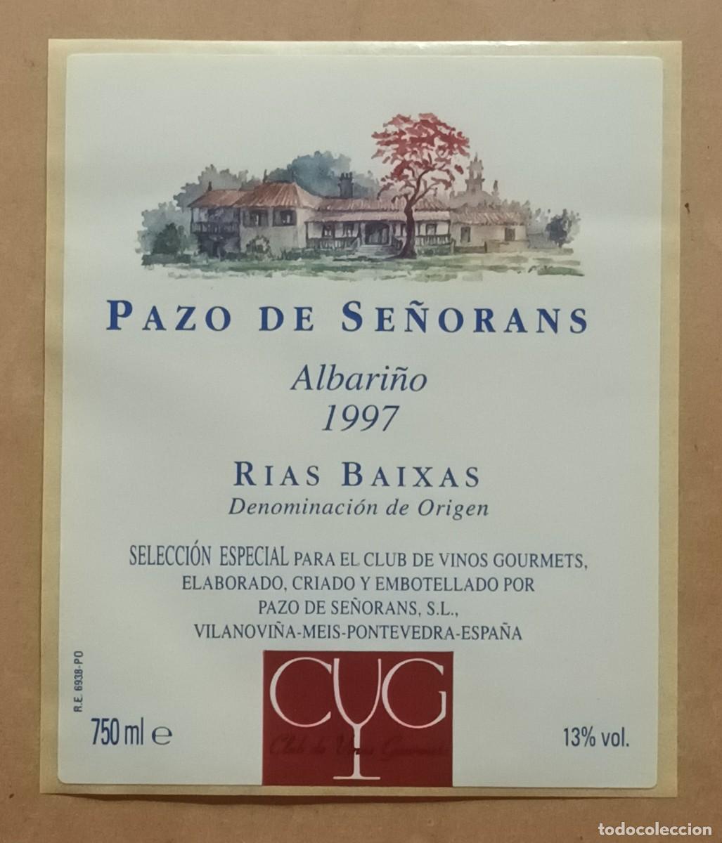 Etiquetas antiguas: ETIQUETA VINO PAZO DE SE&Ntilde;ORANS - ALBARI&Ntilde;O 1997 - RIAS BAIXAS