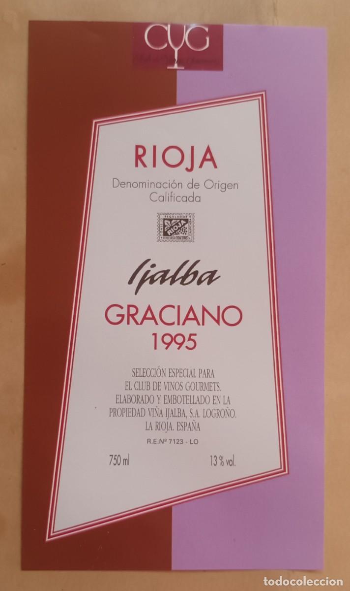 Etiquetas antiguas: ETIQUETA VINO IJALBA - CRIANZA 1995 - RIOJA