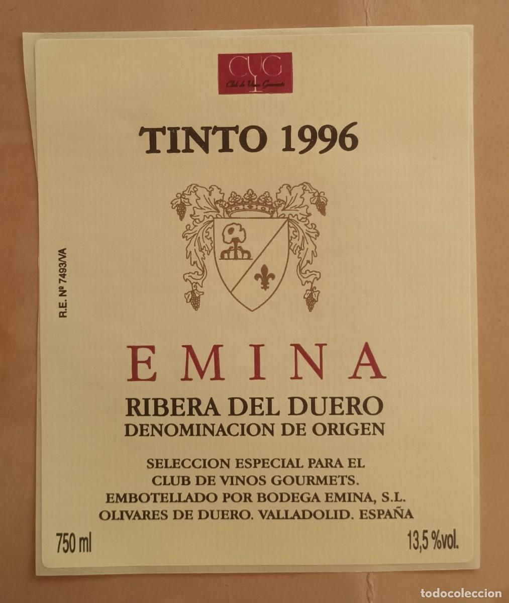 Etiquetas antiguas: ETIQUETA VINO EMINA - 1996 - RIBERA DEL DUERO