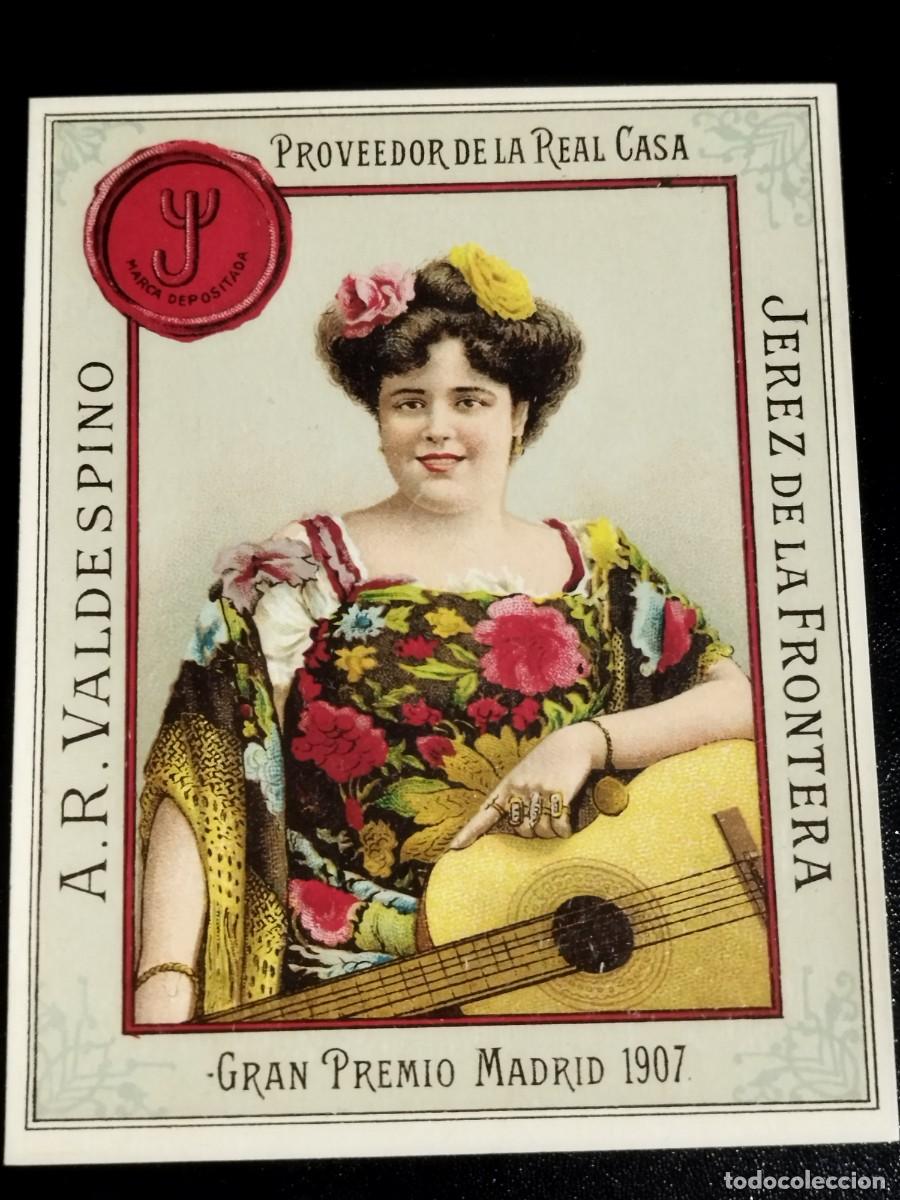 Alte Etiketten: ETIQUETA VINO A.R VALDESPINO PROVEEDOR DE LA REAL CASA 1907✔️ JEREZ DE LA FRONTERA✔️PEDIDO MINIMO 5&euro;