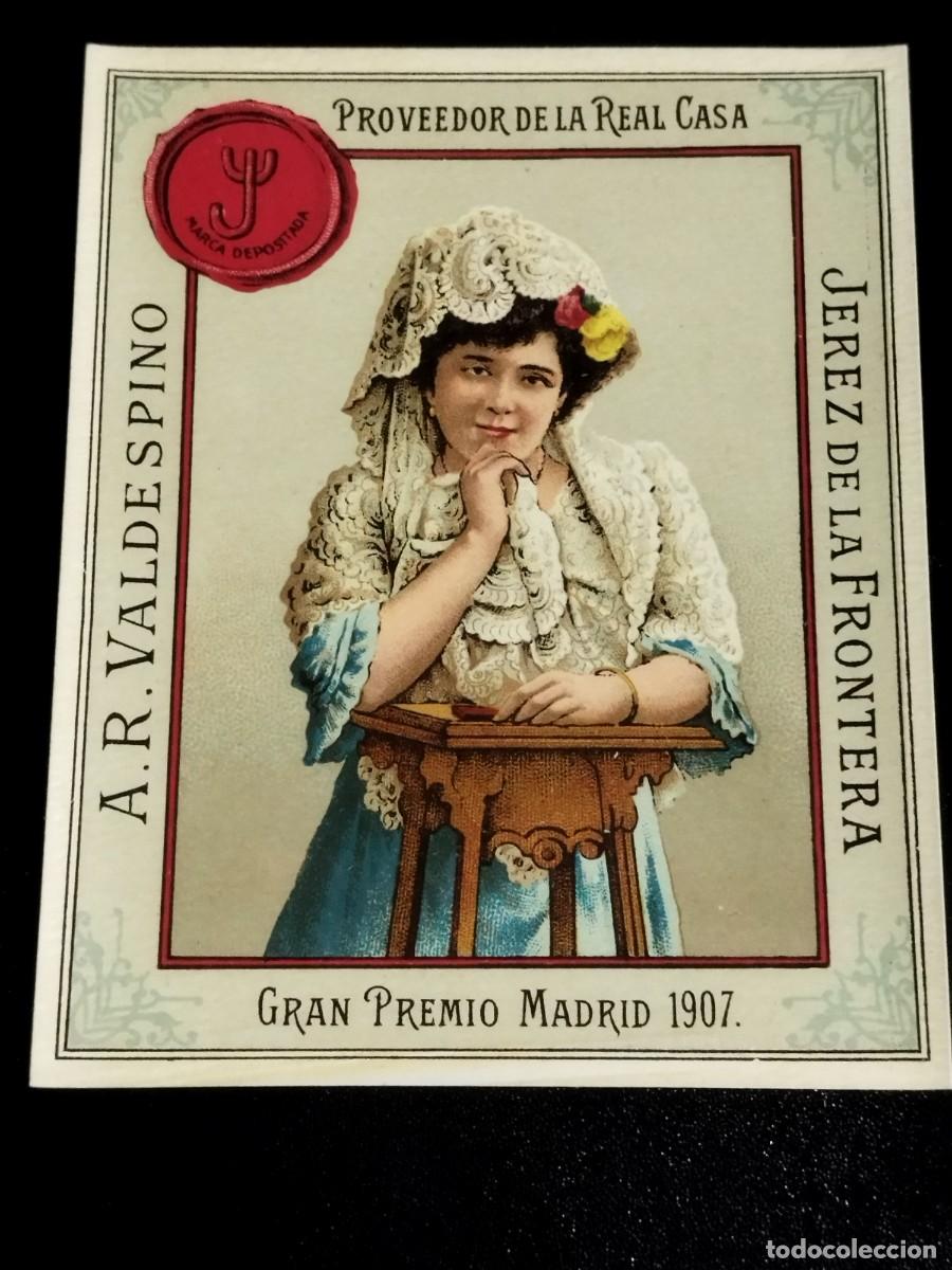 Alte Etiketten: ETIQUETA VINO A.R VALDESPINO PROVEEDOR DE LA REAL CASA 1907✔️ JEREZ DE LA FRONTERA✔️PEDIDO MINIMO 5&euro;