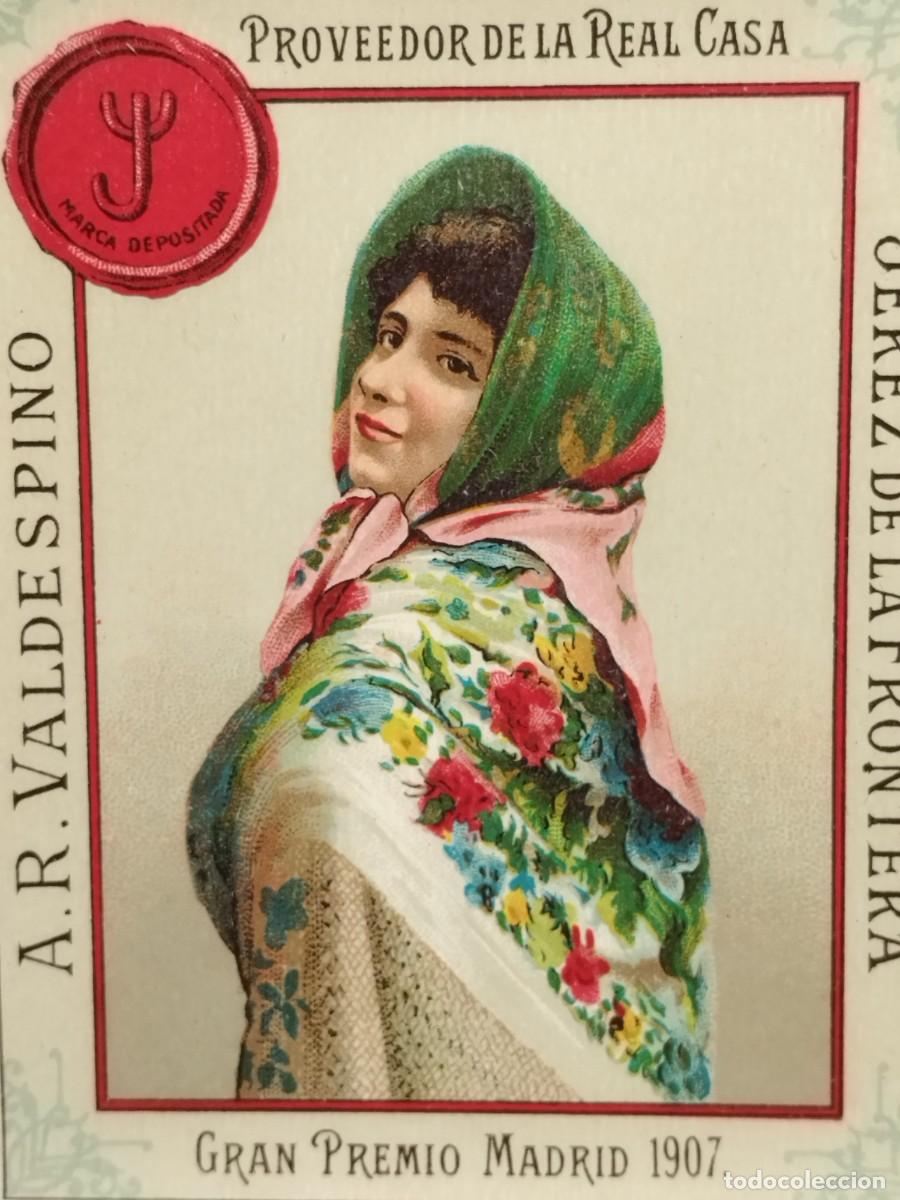 Alte Etiketten: ETIQUETA DE VINO A.R VALDESPINO PROVEEDOR DE LA REAL CASA, JEREZ DE LA FRONTERA✔️PEDIDO MINIMO 5&euro;