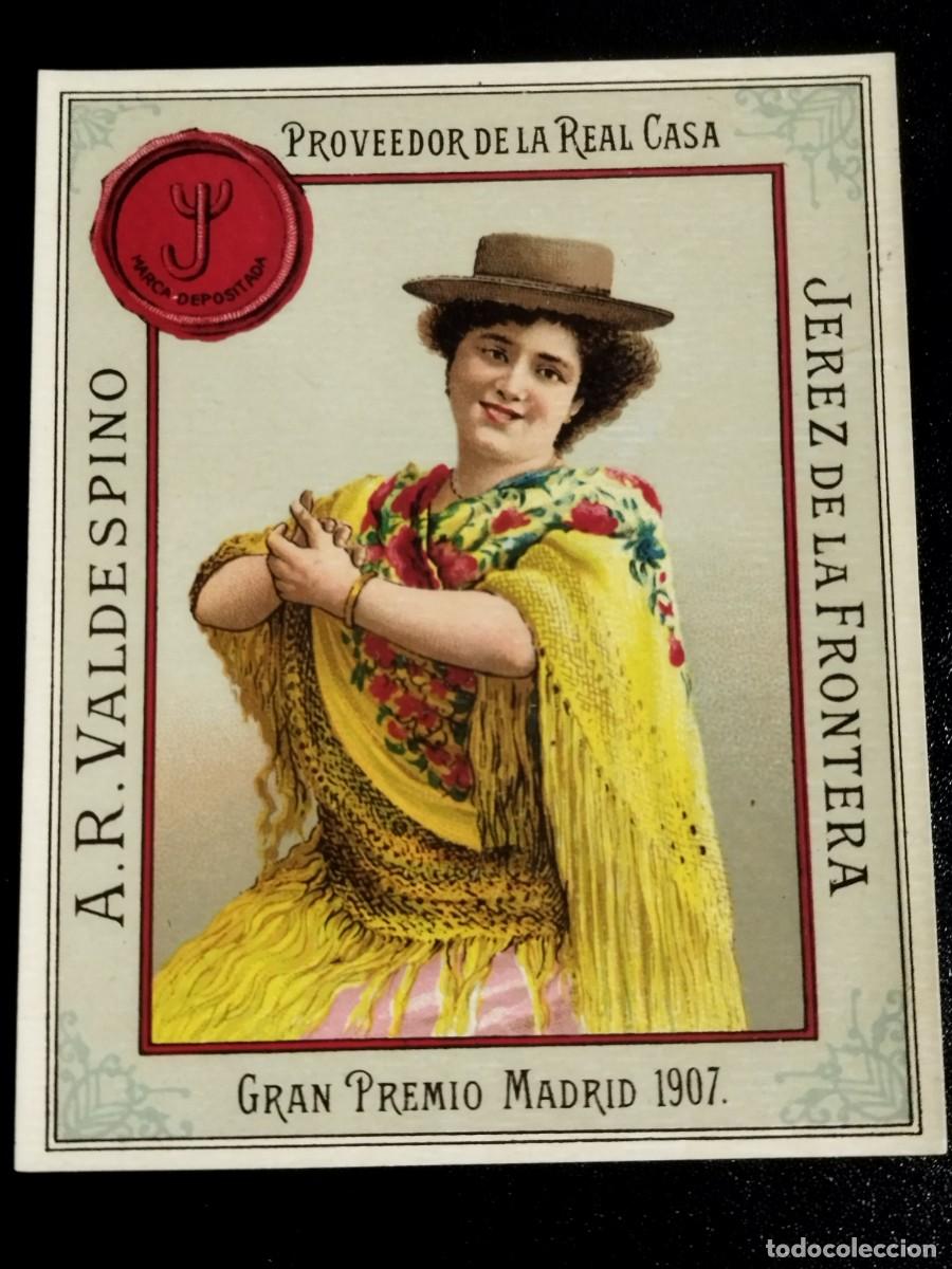 Alte Etiketten: ETIQUETA DE VINO A.R VALDESPINO PROVEEDOR DE LA REAL CASA, JEREZ DE LA FRONTERA✔️PEDIDO MINIMO 5&euro;