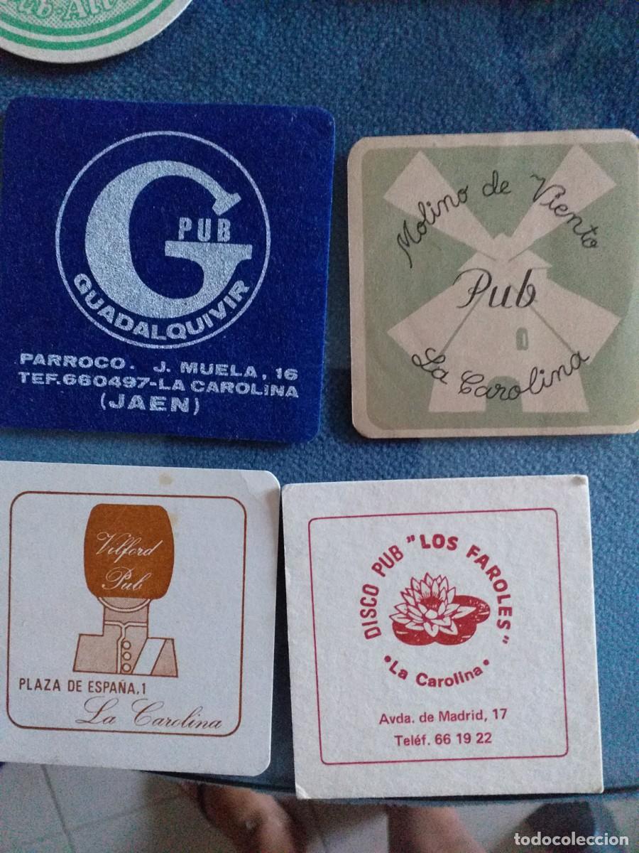 Etiquetas antiguas: 4 posavasos de pubs de La Carolina - Foto 1
