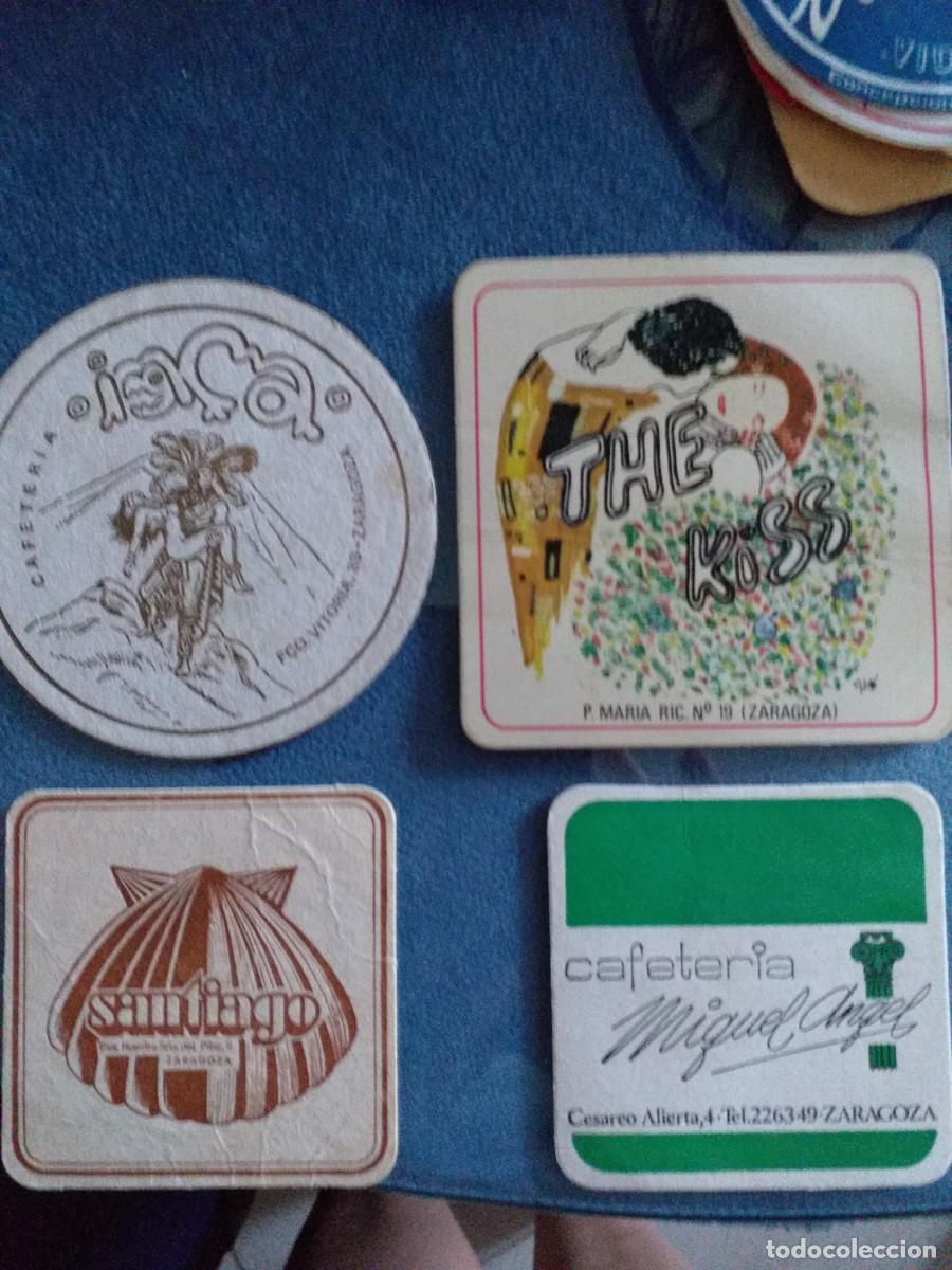 Etiquetas antiguas: 4 posavasos de bares de Zaragoza - Foto 1